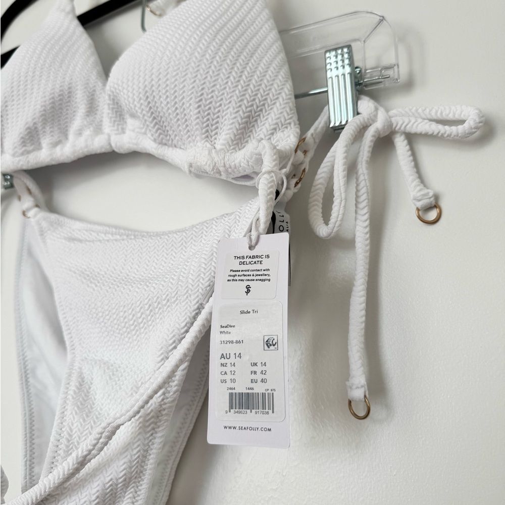 BRAND NEW W TAGS - Sea Folly Sea Dive White Bikini Set